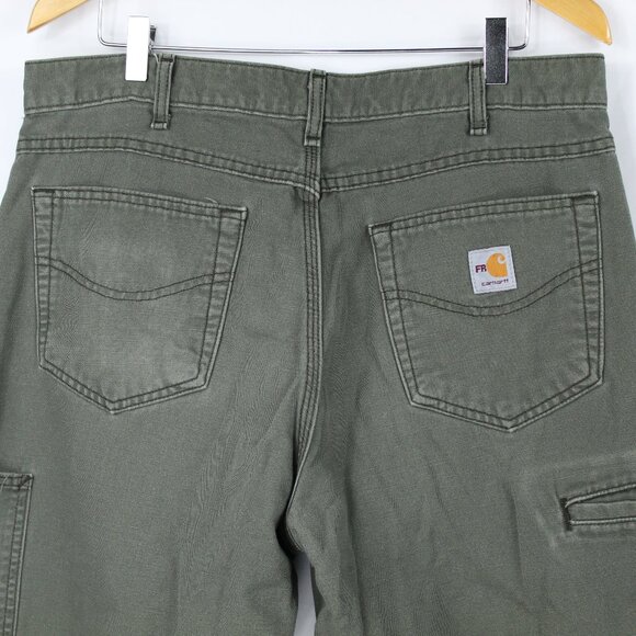 Carhartt FR Flame Resistant CAT 2 Pants Men's 35x30 Green FRB159 MOS Utility - Picture 6 of 9